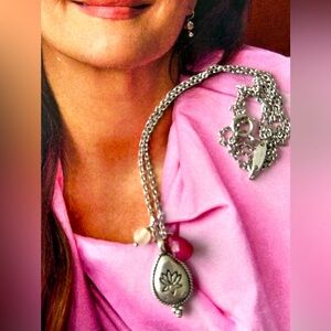 🪷Satya sterling silver and semi-precious stone necklace